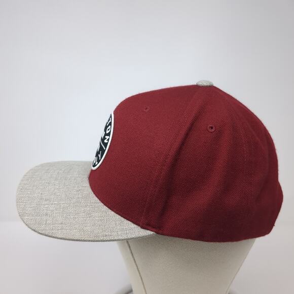 Brixton Supply Trademark Snapback Hat Red One Size Colorblock Adjustable - Picture 3 of 11